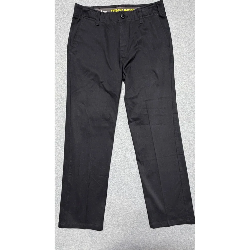 Lee Extreme‎ Motion Mens Black Chino Pants Straight Fit Stretch 32x30 104272435